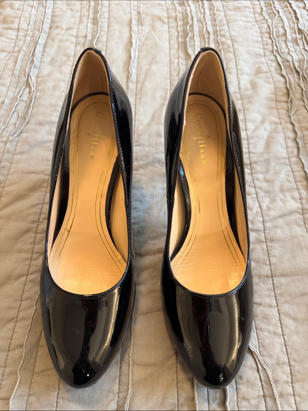 Cole Haan Black Patent Leather Classic Pumps